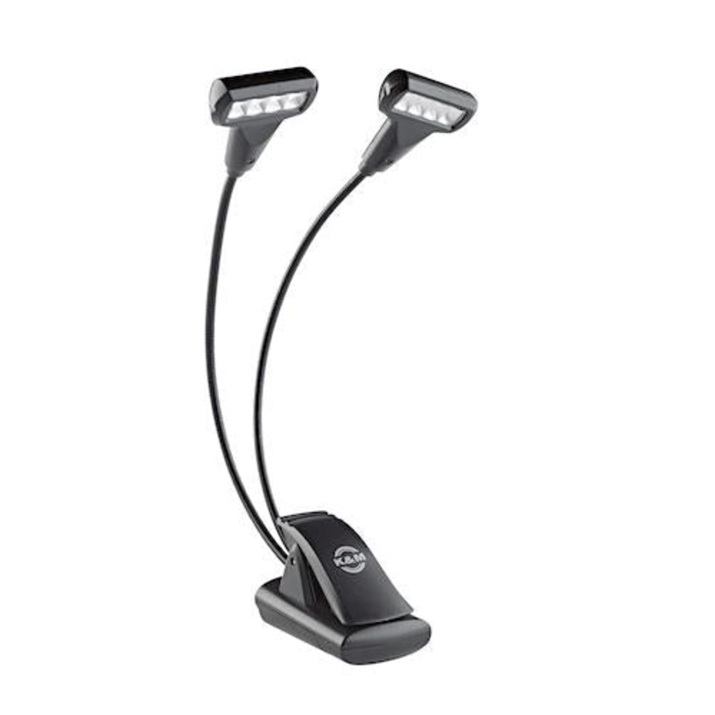 K&M Knig & Meyer Music Stand Clip-Light Dual 4-LED T-Model FlexLight