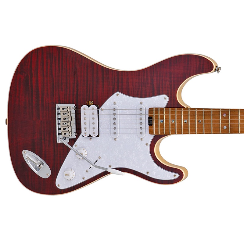 Aria 714-MK2 Fullerton Hot Rod Collection Electric Guitar – Ruby Red