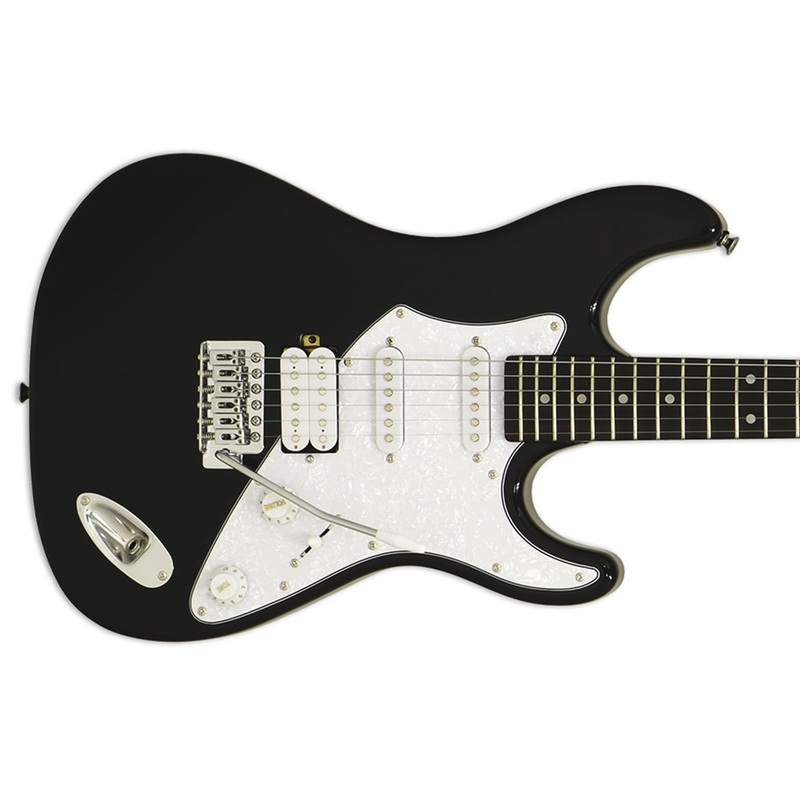 Aria 714-STD Fullerton Hot Rod Collection Electric Guitar – Black
