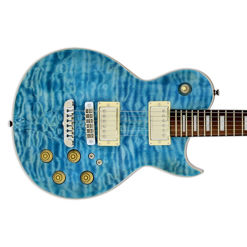 Aria PE-480 Pro II Electric Guitar – Transparent Emerald Blue