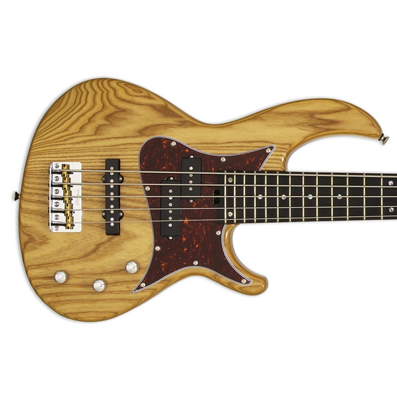 Aria 313-MK2/5 Detroit Pro II Hot Rod Collection Electric Bass – 5-String Open-Pore Natural