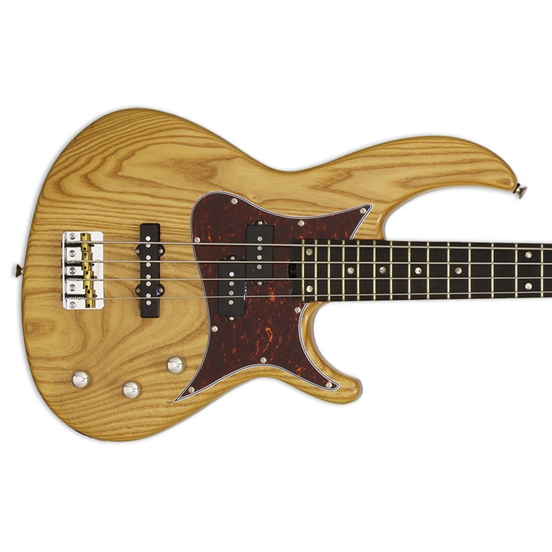 Aria 313-MK2 Detroit Pro II Hot Rod Collection Electric Bass – Open-Pore Natural