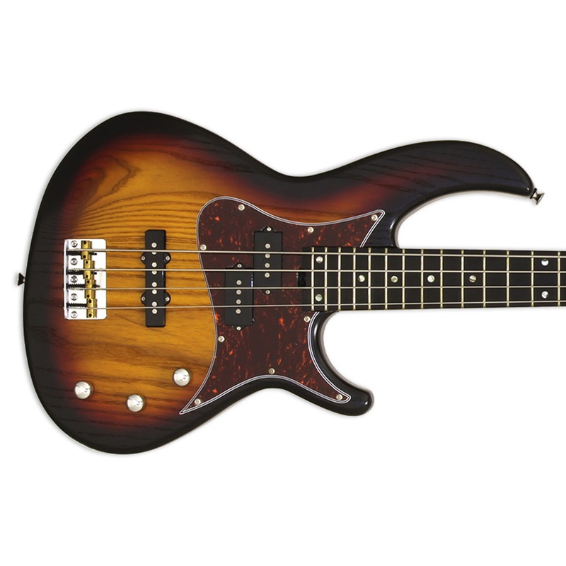 Aria 313-MK2 Detroit Pro II Hot Rod Collection Electric Bass – Open-Pore Sunburst