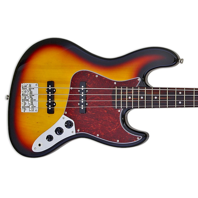 Aria STB-JB/TT Pro II Electric Bass – 3 Tone Sunburst