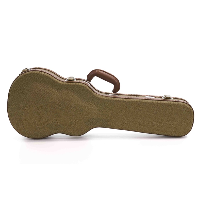 Uke Like The Pros OTB-AT Baritone Ukulele Olive Tweed Archtop Hardshell Case – Discounted