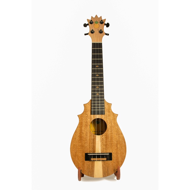 UkeSA Pineapple Sunday Opio Concert Ukulele Solid Acacia “Caspian” by Pops KoAloha (DISCOUNTED $387)