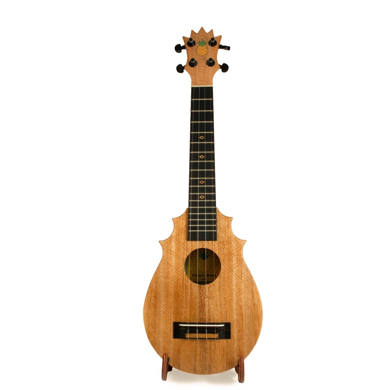 UkeSA Pineapple Sunday Opio Concert Ukulele Solid Acacia “Louis XIV” by Pops KoAloha (DISCOUNTED $387)