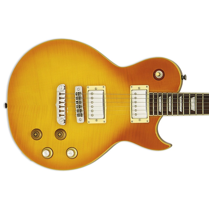 Aria PE-350PG Pro II Tribute Collection Electric Guitar – Aged Lemon Drop