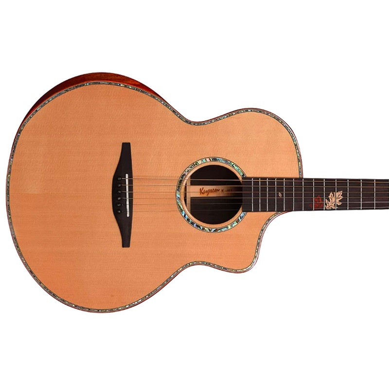 Willow Creek FX-PD90Y Bolivian Deluxe Acoustic Dreadnought Guitar w/ Effects & Bluetooth