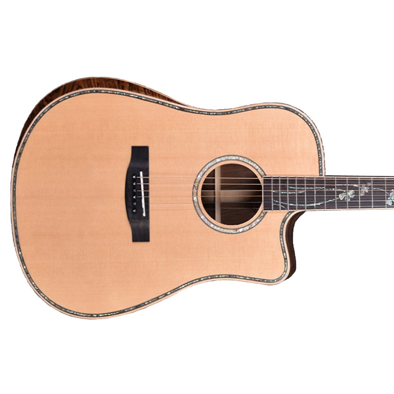 Willow Creek FX-PD9AY Black Ash Pro Acoustic Dreadnought Guitar w/ Effects & Bluetooth