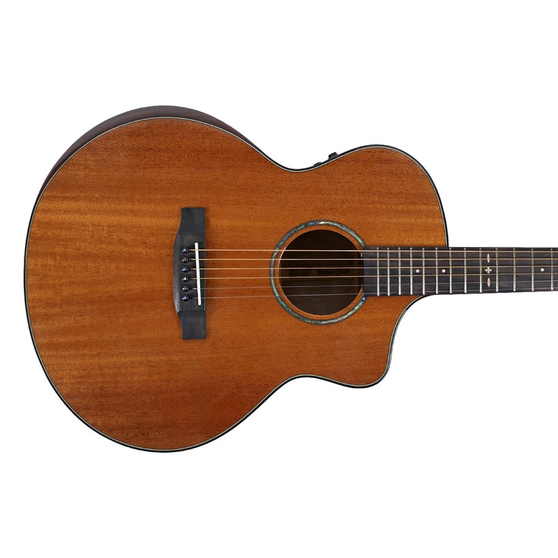 Willow Creek FX-PG44 Mahogany Deluxe Acoustic Grand Auditorium Guitar w/ Effects & Bluetooth