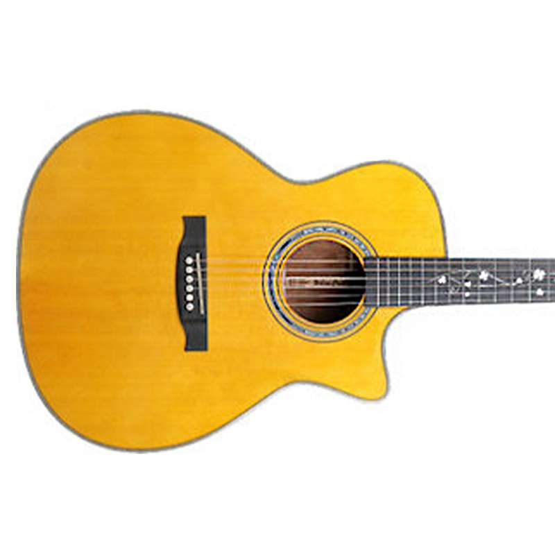 Willow Creek FX-PGE4F Herringbone Pro Acoustic Grand Auditorium Guitar w/ Effects & Bluetooth