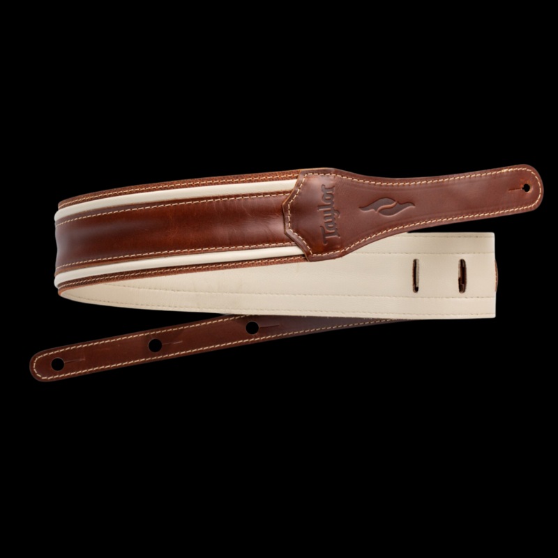 Taylor Element 2.5″ Brown/Cream Leather Guitar Strap