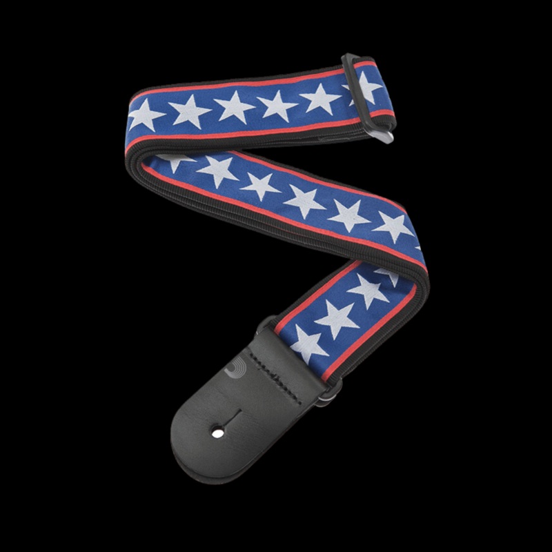 D’addario 50A10 Nylon Woven Guitar Strap – Star and Stripes