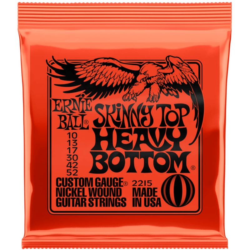 Ernie Ball 2215 Skinny Top Heavy Bottom Slinky Nickel Wound Electric Guitar Strings – .010-.052