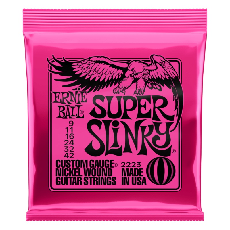 Ernie Ball 2223 Super Slinky Nickel Wound Electric Guitar Strings – .009-.042