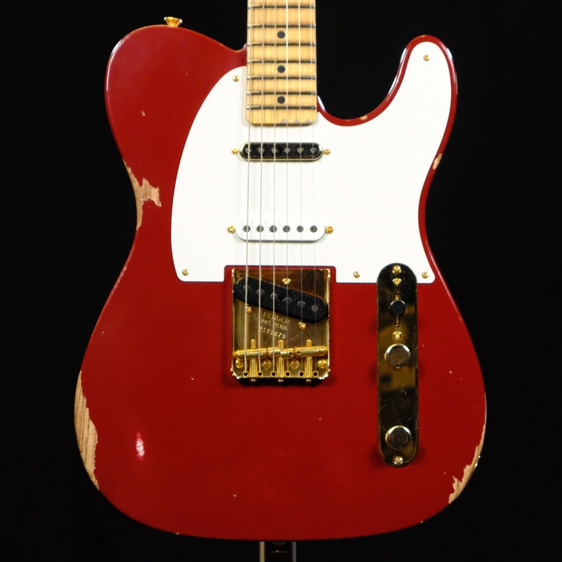 Fender 2025 Collection Limited Edition Custom Shop Hotshot Tele Gold Hardware Relic Electric Guitar – Aged Cimmaron Red