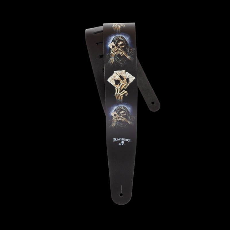 D’addario Alchemy Leather Guitar Strap – Reapers Ace