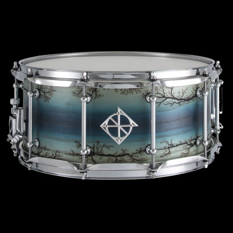 Dixon Artisan 6.5″ x 14″ Enchanted Ash Electric Blue Burst Snare Drum