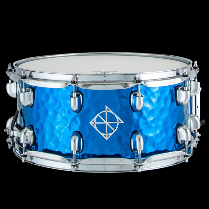 Dixon Cornerstone 6.5″ x 14″ Hammered Steel Blue Titanium Snare Drum