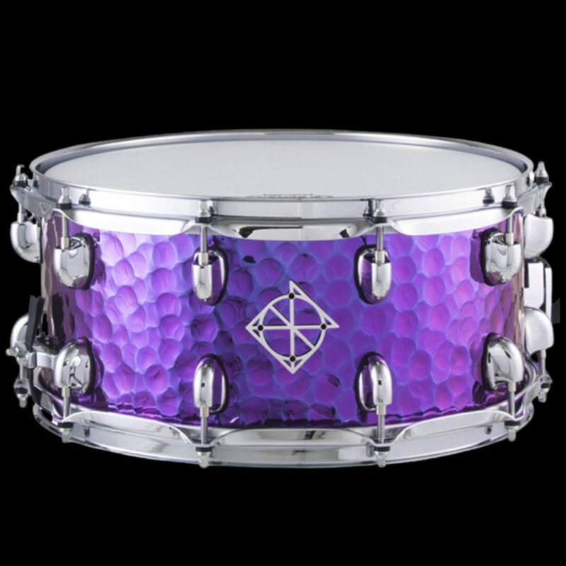 Dixon Cornerstone Hammered Steel Snare Drum – Purple Titanium