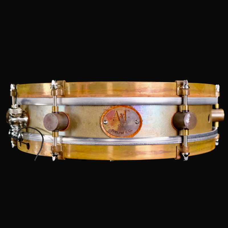 A&F Drum Company Rude Boy Snare Drum – 3-inch x 12-inch – Raw Brass