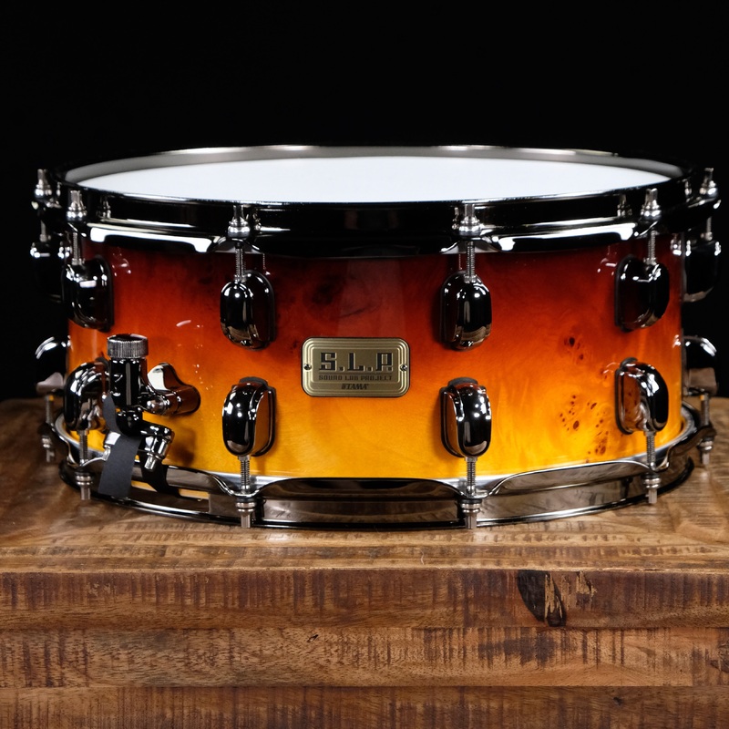 Tama S.L.P. G-Kapur Snare Drum – 6-inch x 14-inch, Limited Edition Amber Sunset Fade