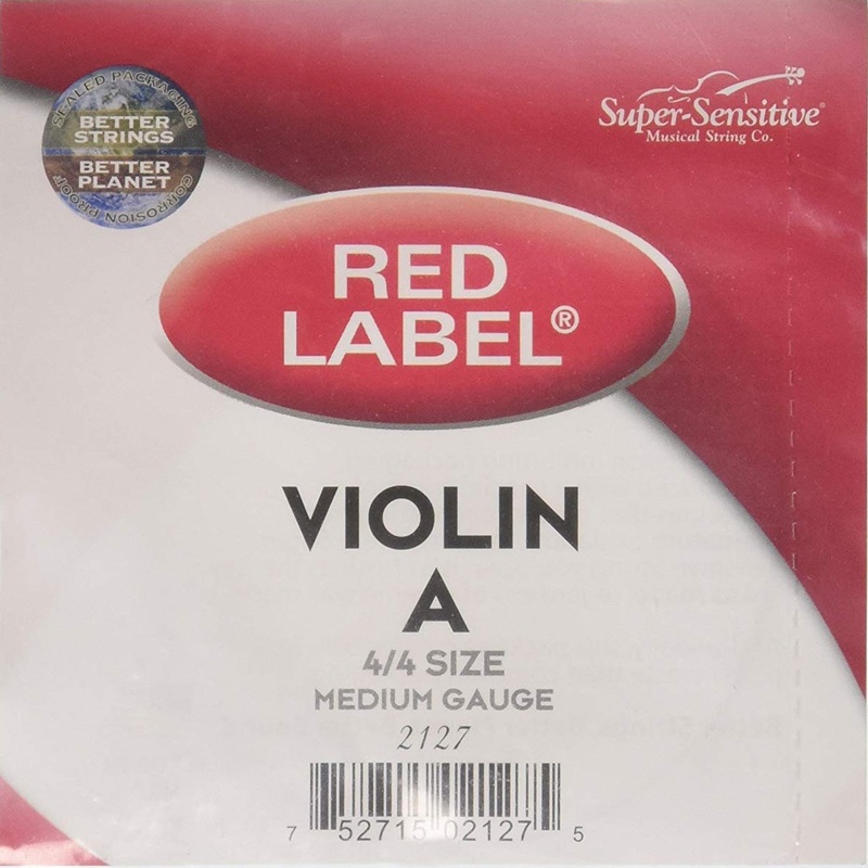 Super-Sensitive Red Label 4/4 Violin Individual A String – Medium Tension
