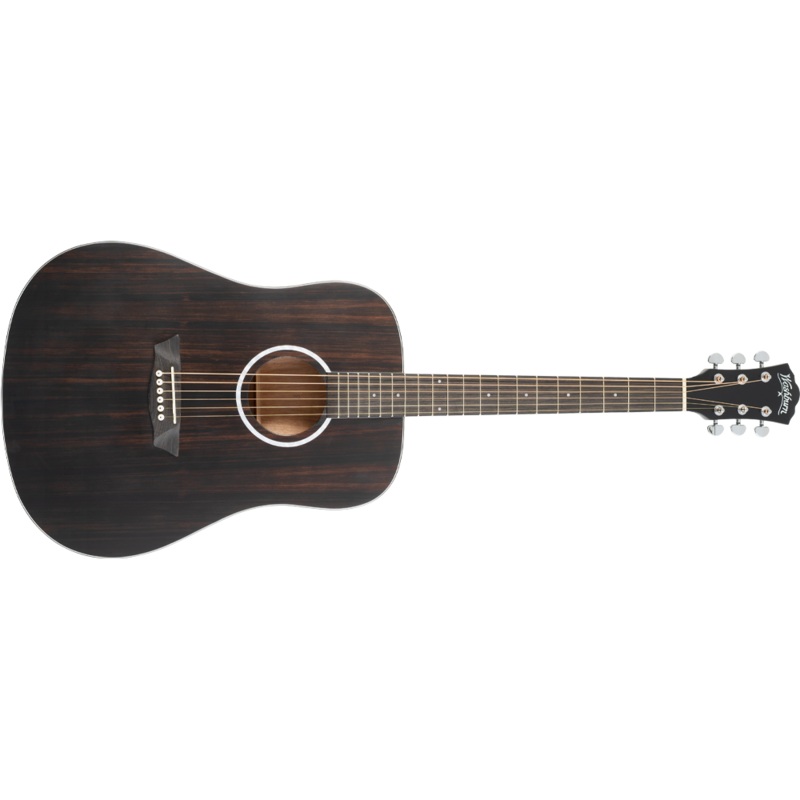 Washburn Deep Forest Ebony D Acoustic Guitar, Striped Ebony