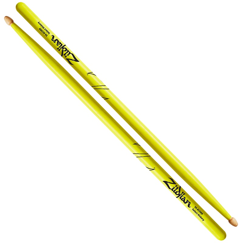 Zildjian 5A Acorn Neon Yellow Drumsticks