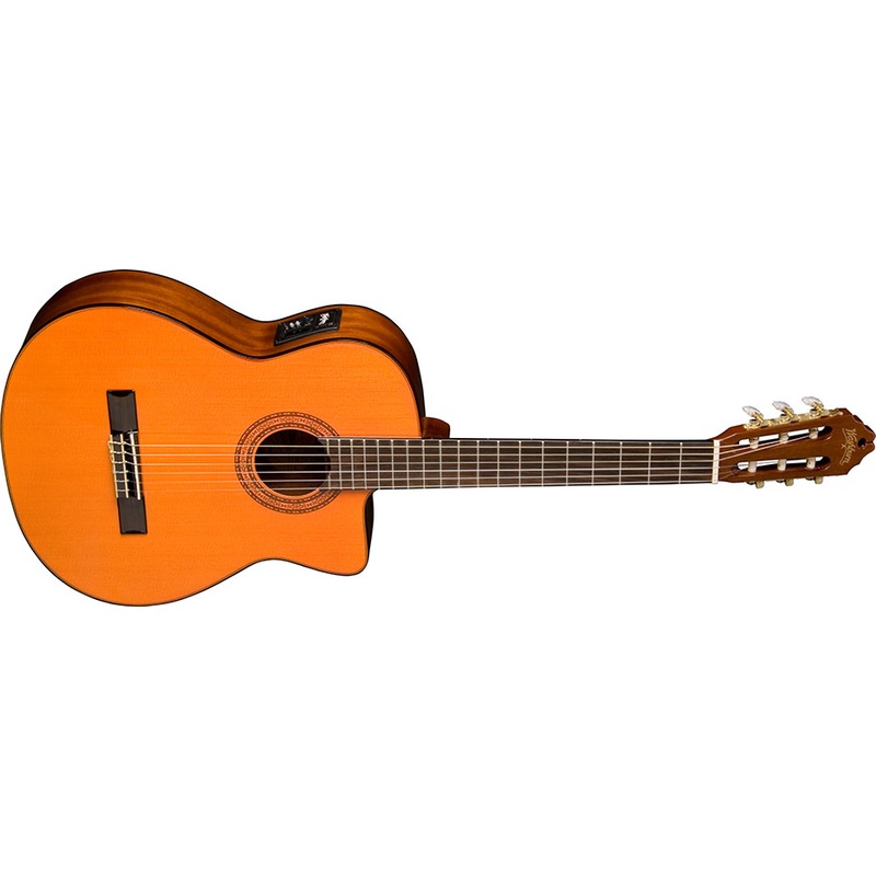 Washburn Classical Series Cutaway Nylon String Classical Acoustic-Electric Guitar