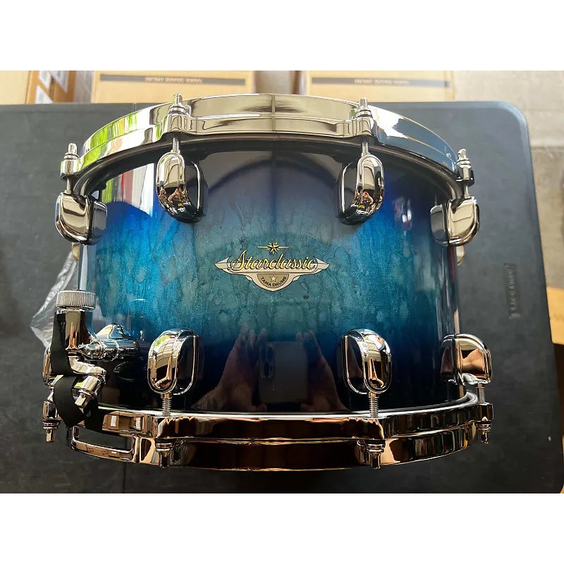 Tama 8″ x 14″ Starclassic Maple Snare Drum – Molten Electric Blue Burst / Chrome Hardware