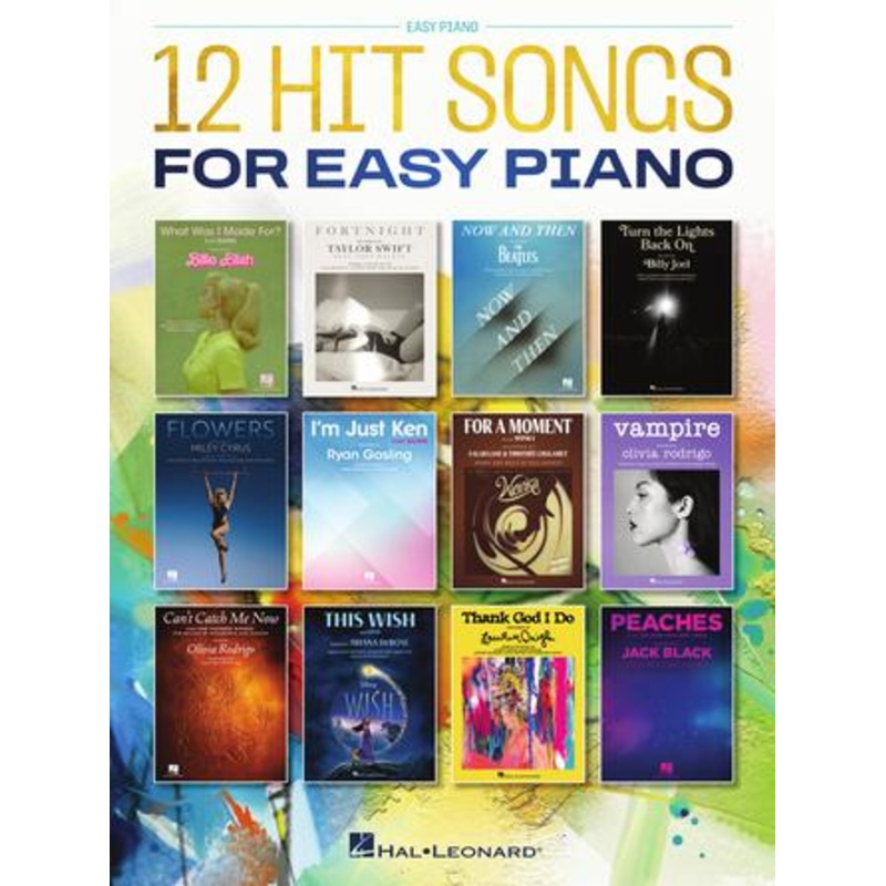 12 Hit Songs for Easy Piano