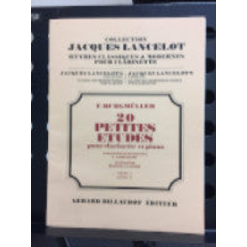 20 Petites Etudes for Clarinet and Piano (20 Small Studies) – Volume 2 – Burgmuller/Billaudot