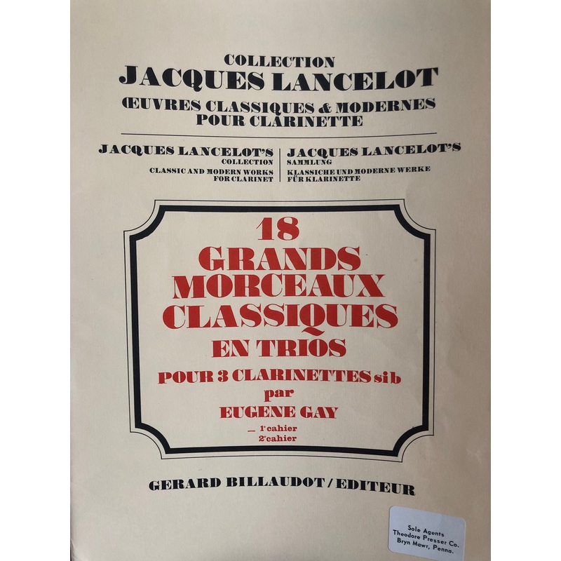 18 Grands Morceaux Classiques En Trios – Gay