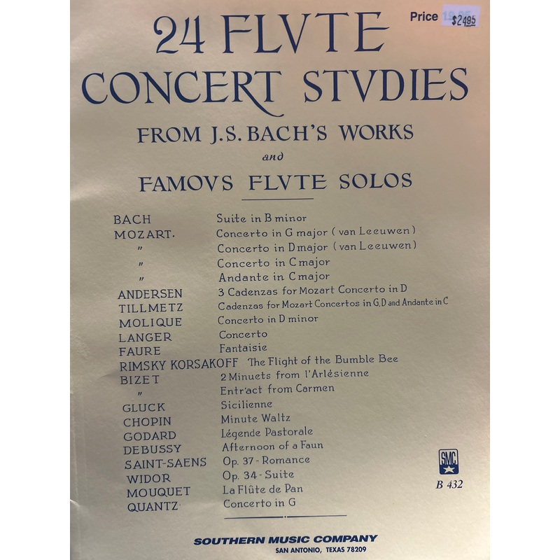 24 Flute Concert Studies from J. S. Bach Works – Flute Solos