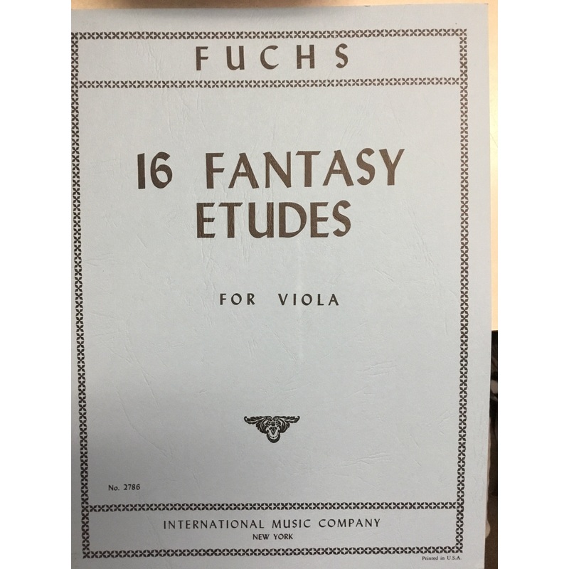 16 Fantasy Etudes for Viola – Fuchs