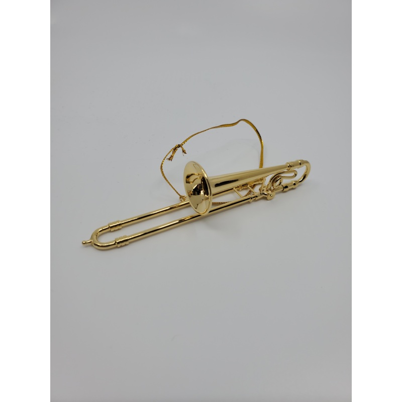 Brass Trombone Ornament