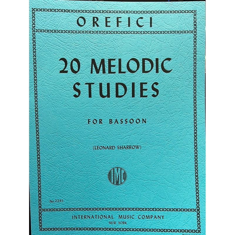 20 Melodic Studies for Bassoon – Orefici