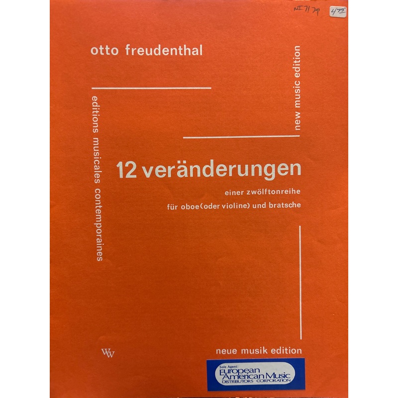 12 Vernderungen – for Violin and Viola – Freudenthal