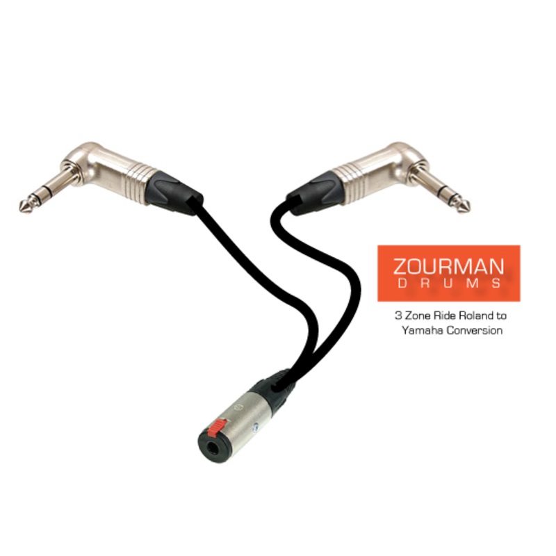 Zourman Drums 3 Zone Ride Roland/ATV to Yamaha Conversion Cable