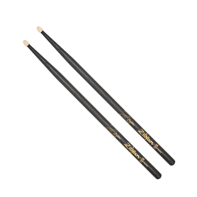 Zildjian Z Custom LE Drumstick Collection 5B Black Chroma, Wood Tip (Z5BCB-ZC)