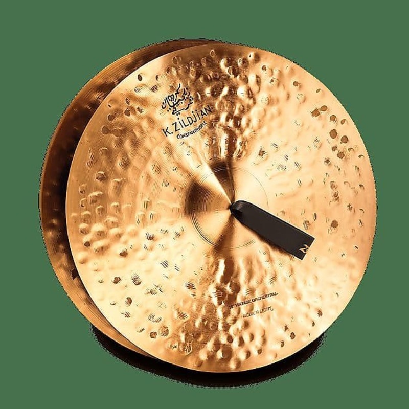 Zildjian K1140 18″ K Constantinople Vintage Orchestral Medium-Light Hand Crash Cymbals (Pair)