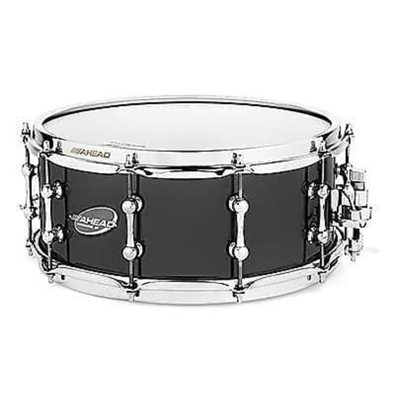 Ahead AS614T 6×14″ Black Chrome on Brass Snare Drum w/ TRICK Throw Off