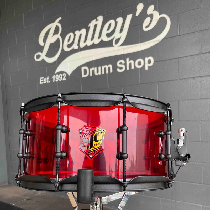SJC Josh Dun Signature ‘Torch’ 6.5×14 Red Acrylic Snare Drum w/ Matte Black Hardware *IN STOCK*