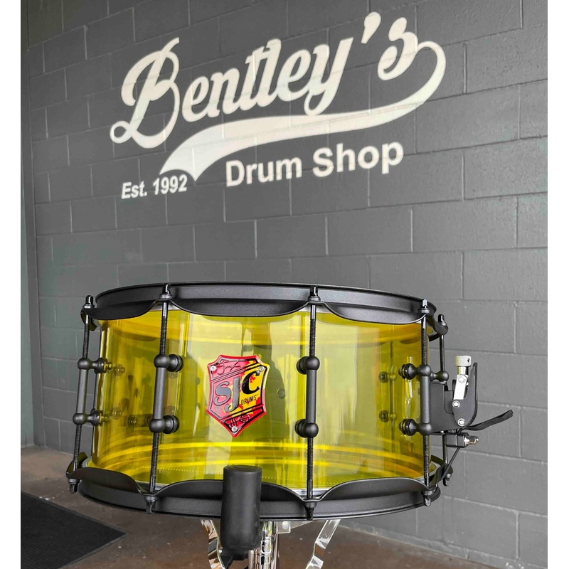 SJC Josh Dun Signature ‘Torch’ 6.5×14 Yellow Acrylic Snare Drum w/ Matte Black Hardware *IN STOCK*