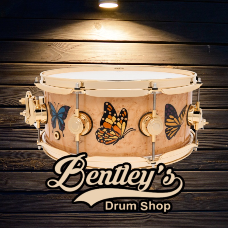 ~LIMITED EDITION~ DW Collector’s Series Sheila E. ICON Signature 5.5×13 Pure Maple Snare Drum w/ Gold Hardware & Deluxe Case