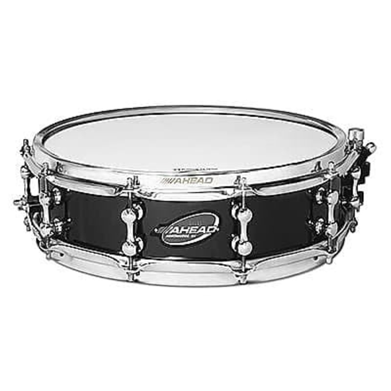 Ahead AS414T 4×14″ Black Chrome on Brass Snare Drum w/ TRICK Throw-off