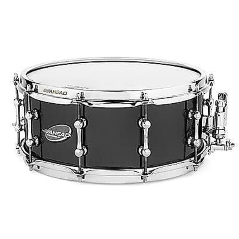 Ahead AS613 6×13″ Black Chrome on Brass Snare Drum w/ Dunnett Throw-off