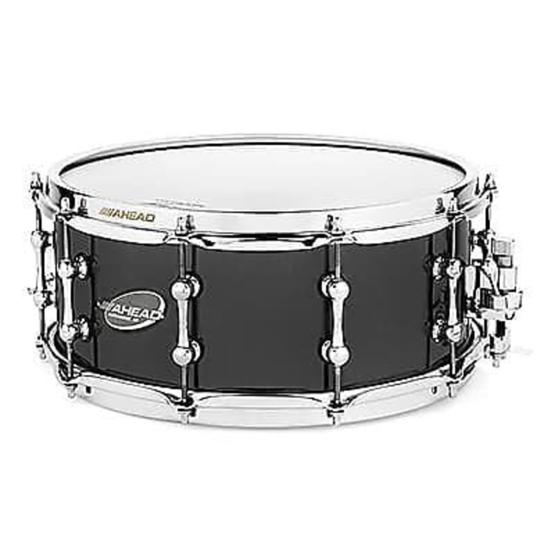 Ahead AS614BBB 6×14″ Black Chrome on 3mm Bell Brass Snare Drum w/ TRICK Throw-Off